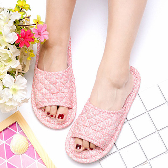 日式布艺木地板静音布拖鞋