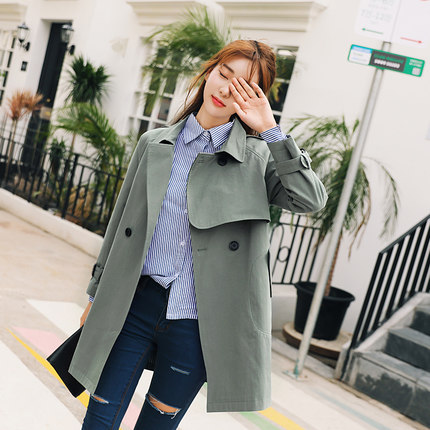 风衣女中长款外套