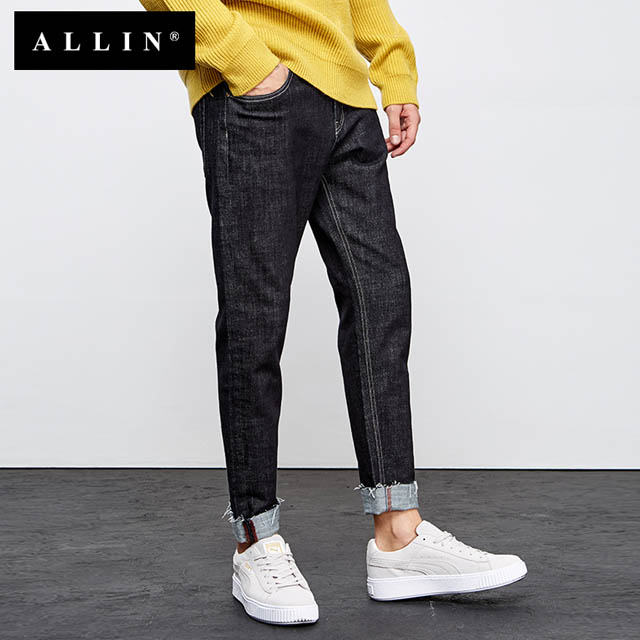 allin男士牛仔裤