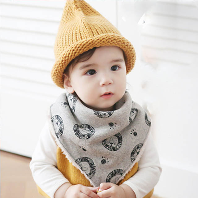 婴儿纯棉加厚按扣口水巾