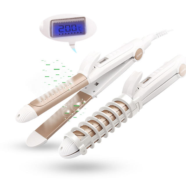 雷瓦液晶调温卷发棒