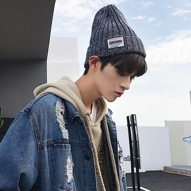 欧美街头嘻哈刺绣毛线帽