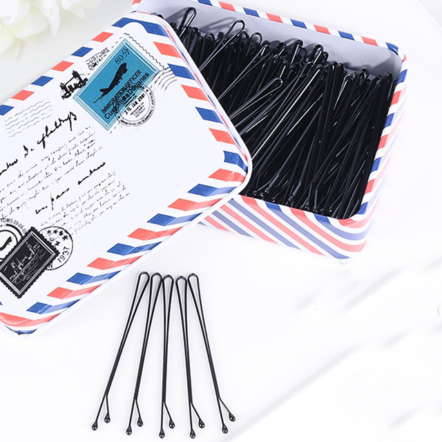 一字夹圆头小黑夹小钢夹黑发夹240根