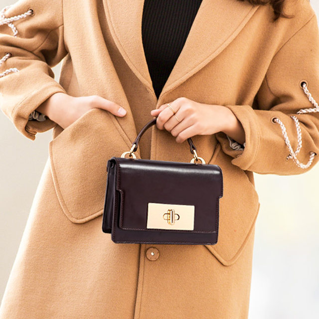 2017冬季新款港风复古小方包