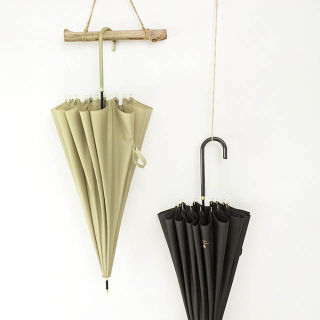 纯色复古直柄女神雨伞