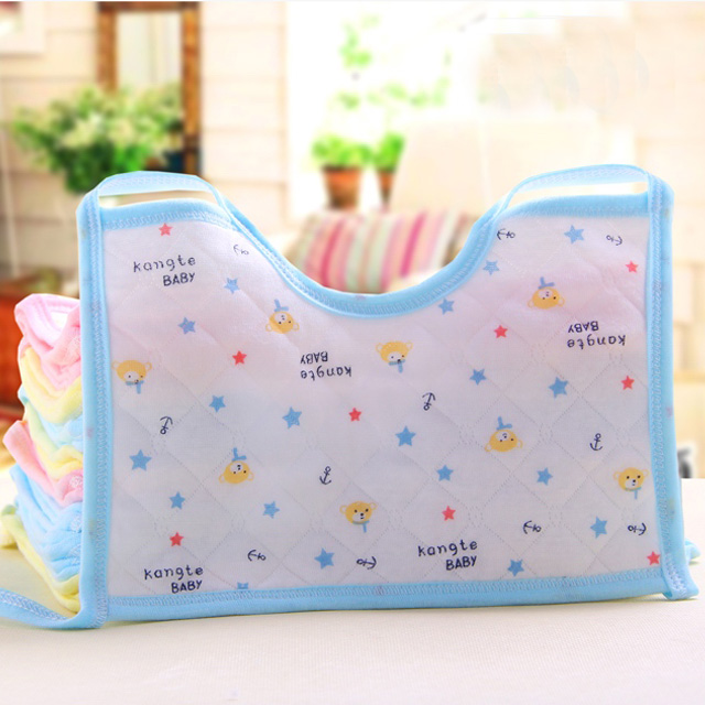 4条装方形围嘴新生儿纯棉口水巾