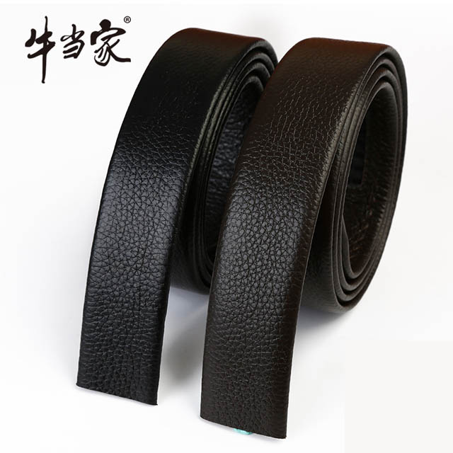 自动扣牛皮男士皮带