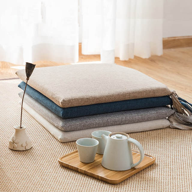 日式榻榻米棉麻坐垫
