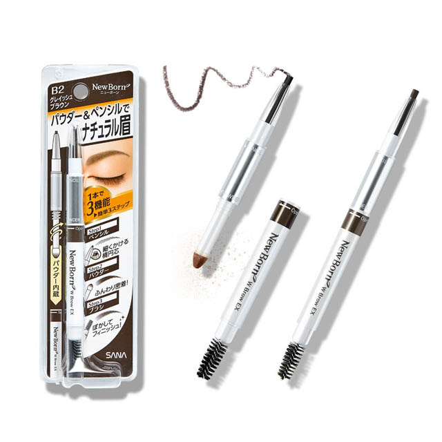 日本莎娜三合一眉笔