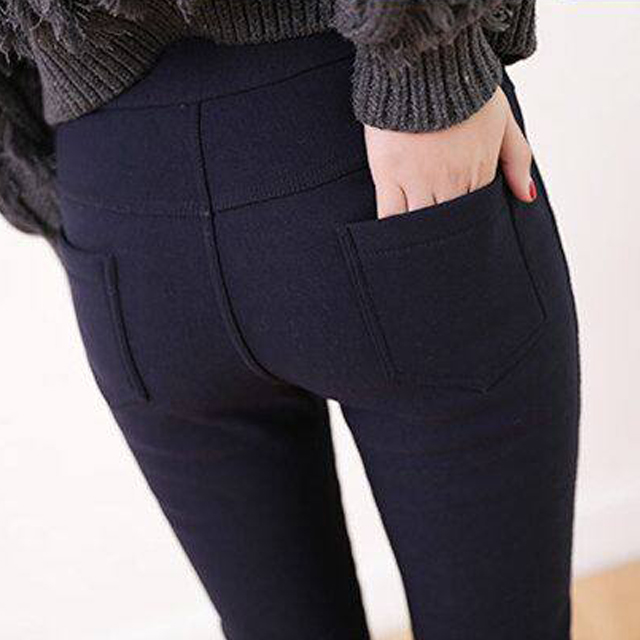 秋冬季打底裤高腰加绒加厚