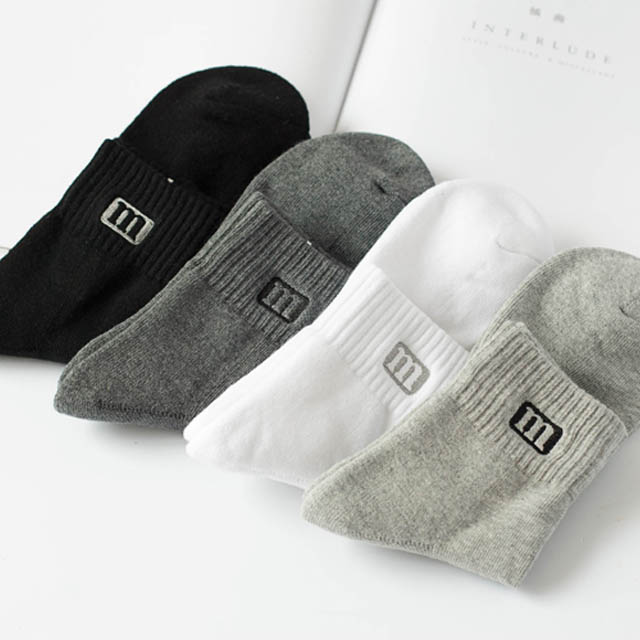 5双装男士纯棉防臭袜子