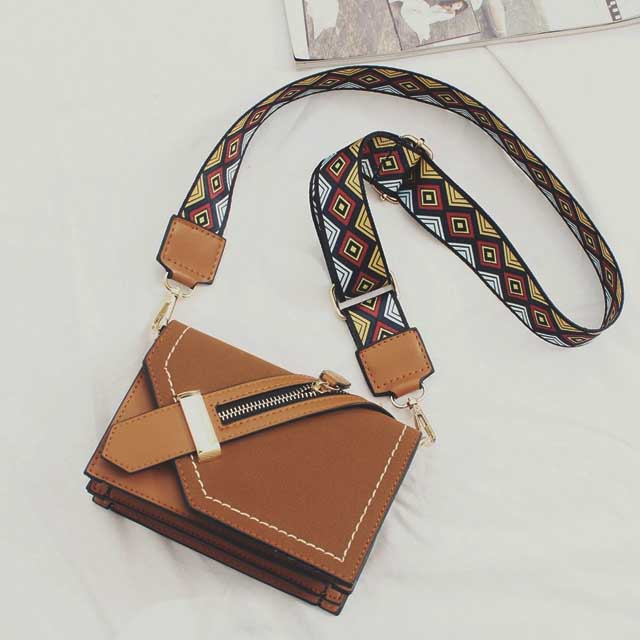 2017秋新款韩版港风宽肩带小包包