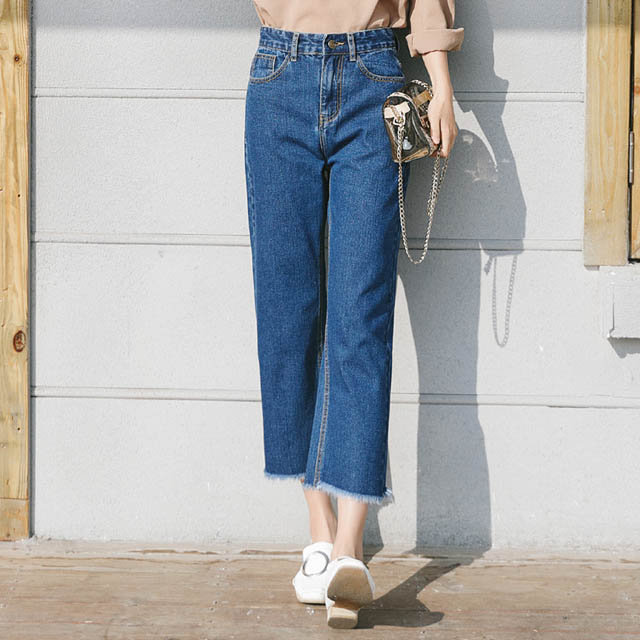 学生原宿bf风牛仔裤