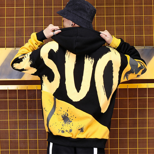 潮街区嘻哈街舞国潮卫衣加绒