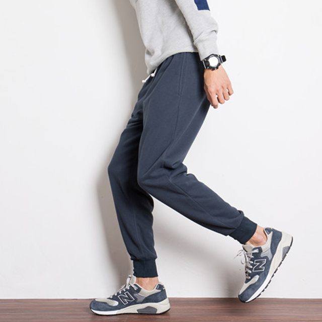 橘社加绒束脚运动裤