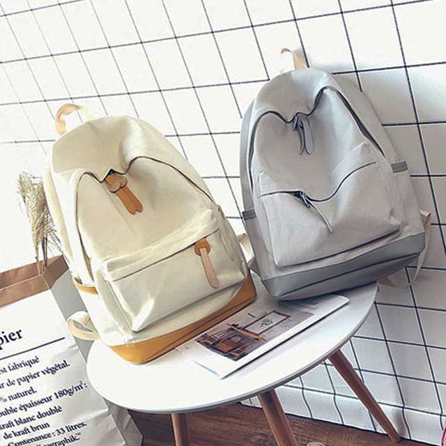 韩版原宿包帆布双肩包