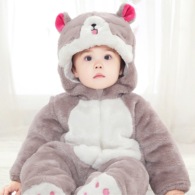 婴儿外出加厚连体衣