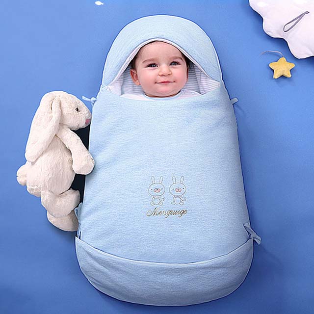 新生儿抱被秋冬加厚保暖被