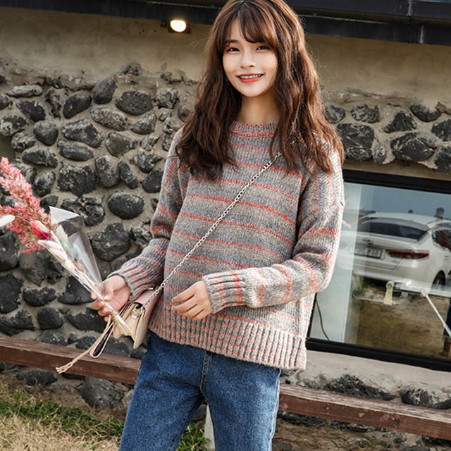 韩版宽松小清新毛衣