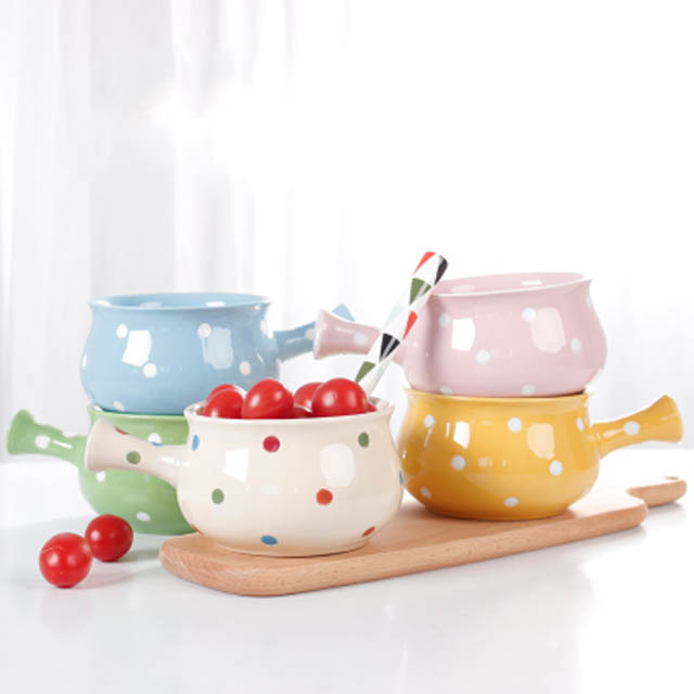 创意带把麦片泡面碗