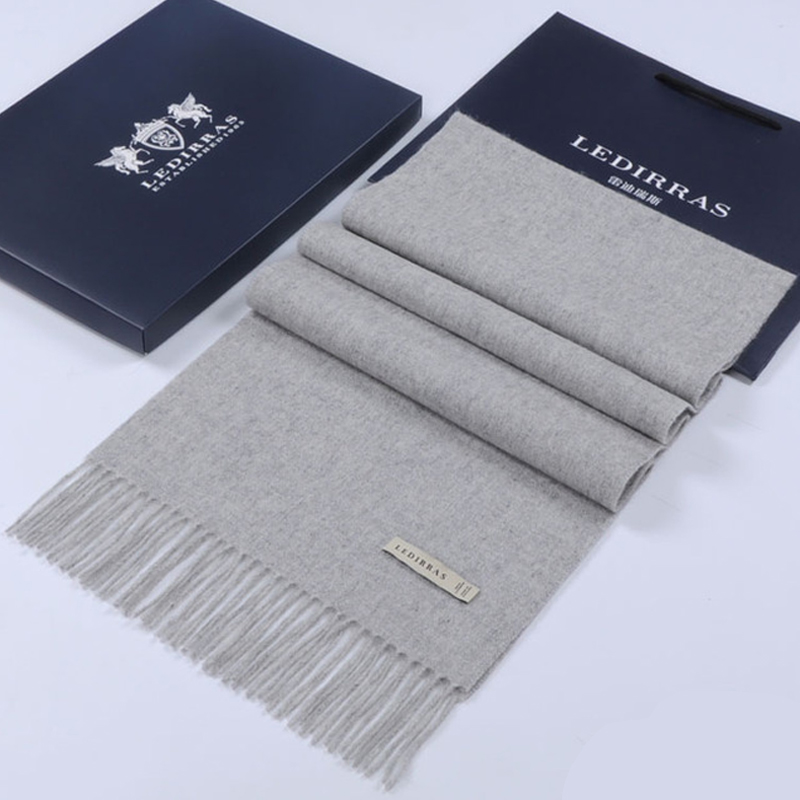 韩版加厚百搭纯色围巾男