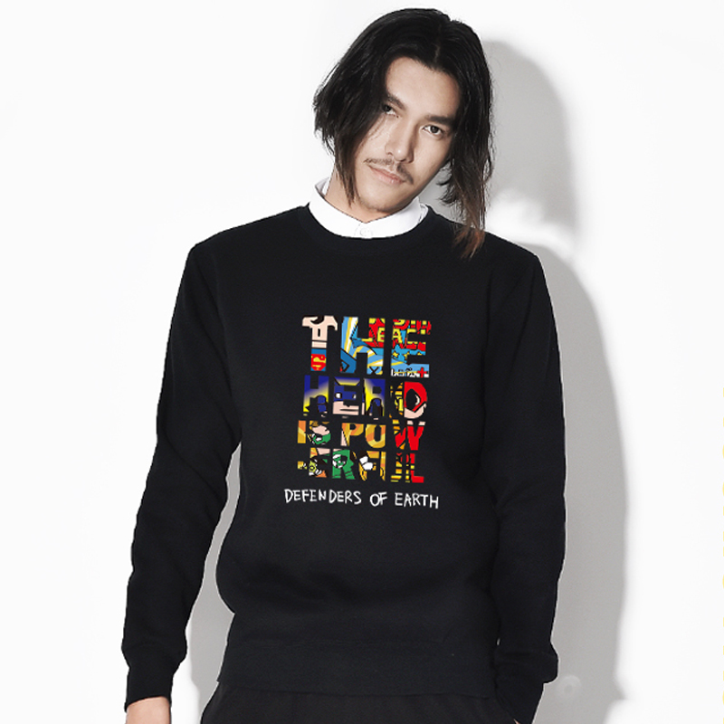 秋冬款套头圆领卫衣男