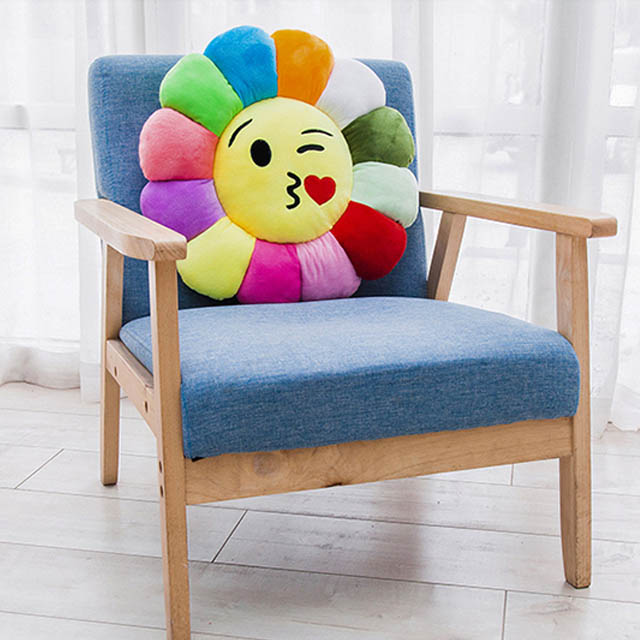 太阳花朵圆形坐垫