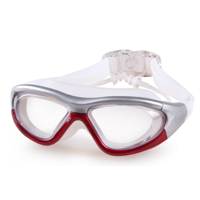 捷虎游泳镜女大框透明泳镜