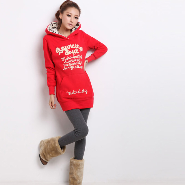 女秋冬卫衣中长款