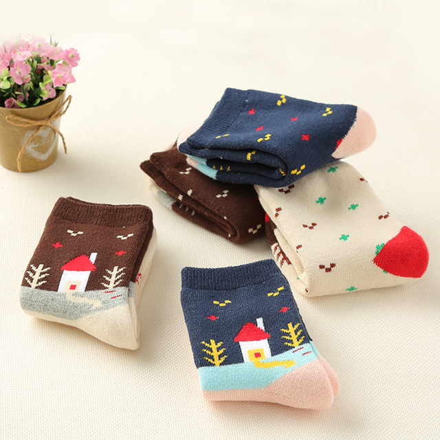 儿童袜子纯棉加厚保暖棉袜