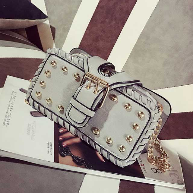 韩版百搭多层单肩链条小方包