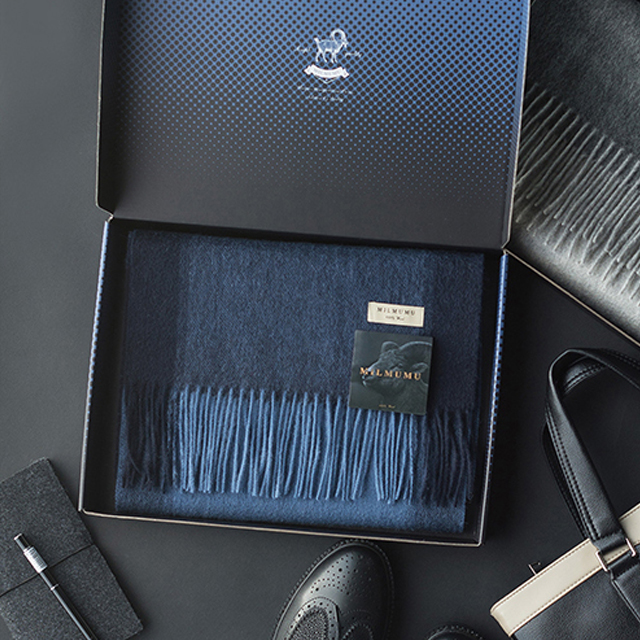 出口男士纯羊毛围巾男