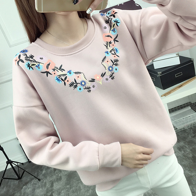 秋冬宽松显瘦加绒加厚套头卫衣