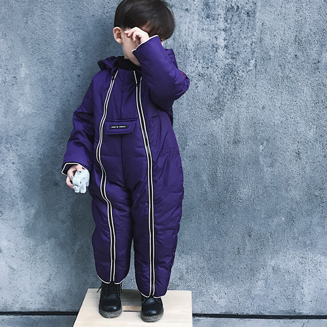 婴儿冬装加厚连体儿童棉服