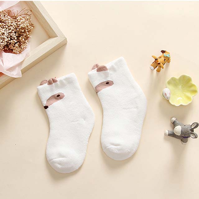 5双装宝宝袜子纯棉加厚保暖袜