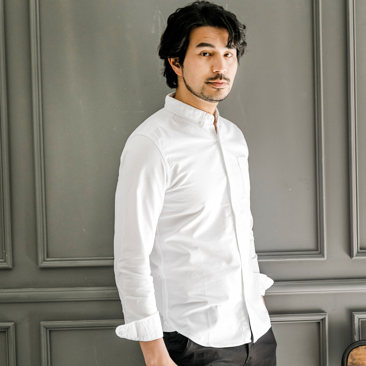 M棉先生男装春季新款白衬衣