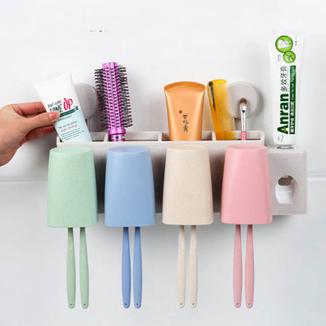 创意壁挂吸盘牙刷架