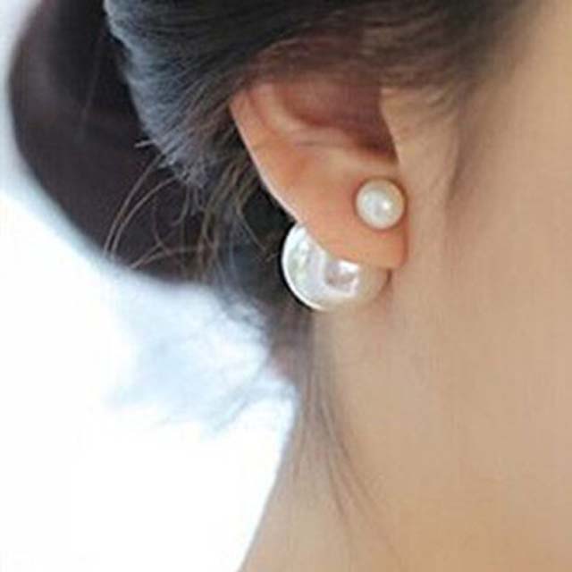 双面可佩戴耳饰珍珠耳钉