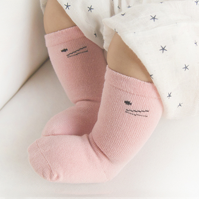 女宝宝袜子春薄款纯棉