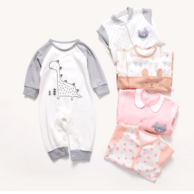 春秋款婴儿纯棉连体衣爬服