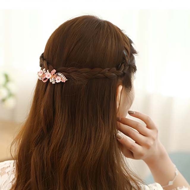 顶夹弹簧夹水钻蝴蝶结发卡