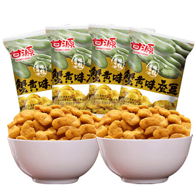 甘源牌2斤蟹黄酱汁牛肉松味蚕豆