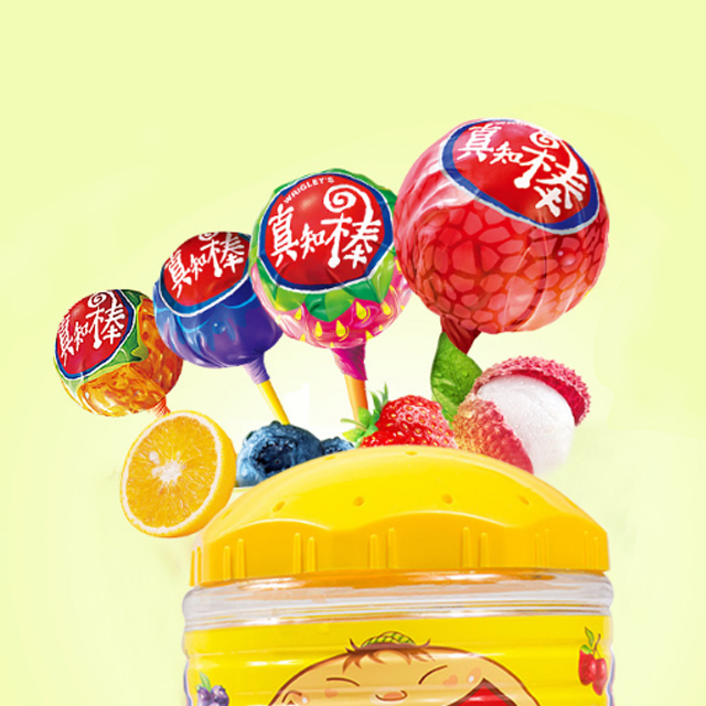 真知棒水果味棒棒糖约60支