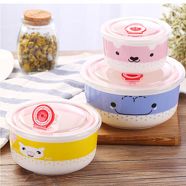 家用陶瓷保鲜盒三件套