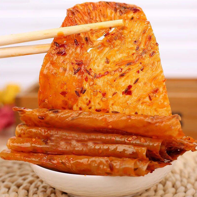 老式大辣片豆皮110克