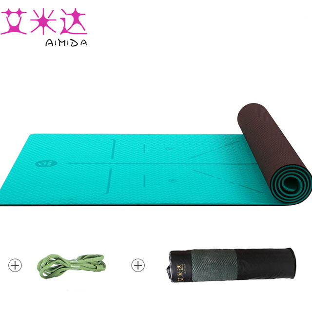 艾米达tpe瑜伽垫初学者防滑健身垫加厚加宽加长男女士瑜珈三件套