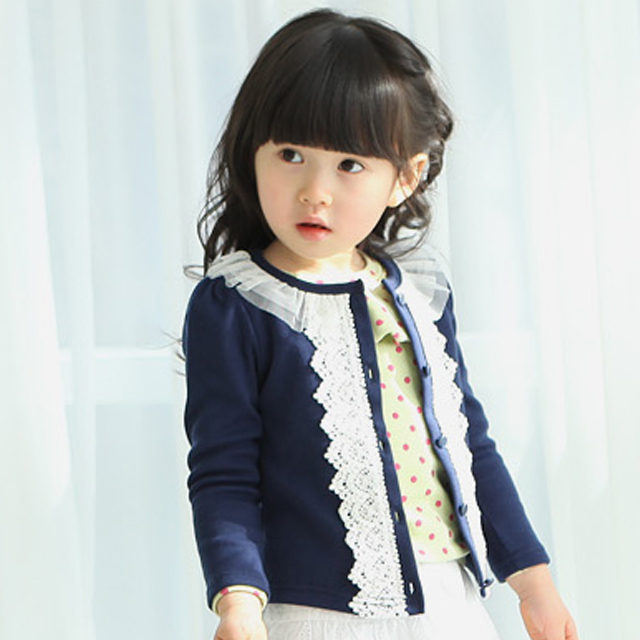 女童蕾丝开衫外套