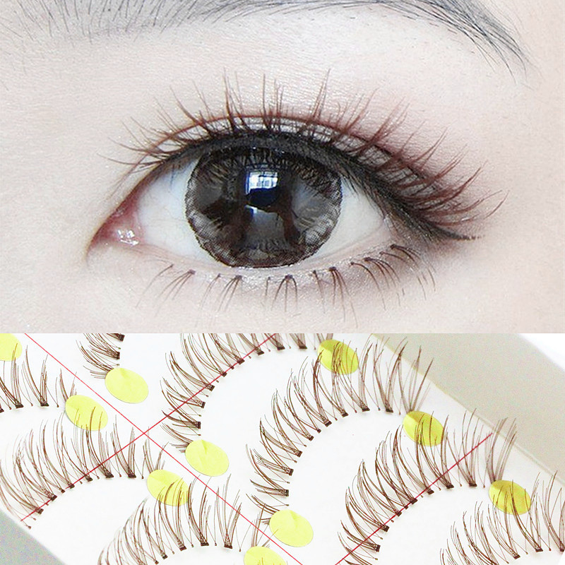 棕色日系自然假睫毛  