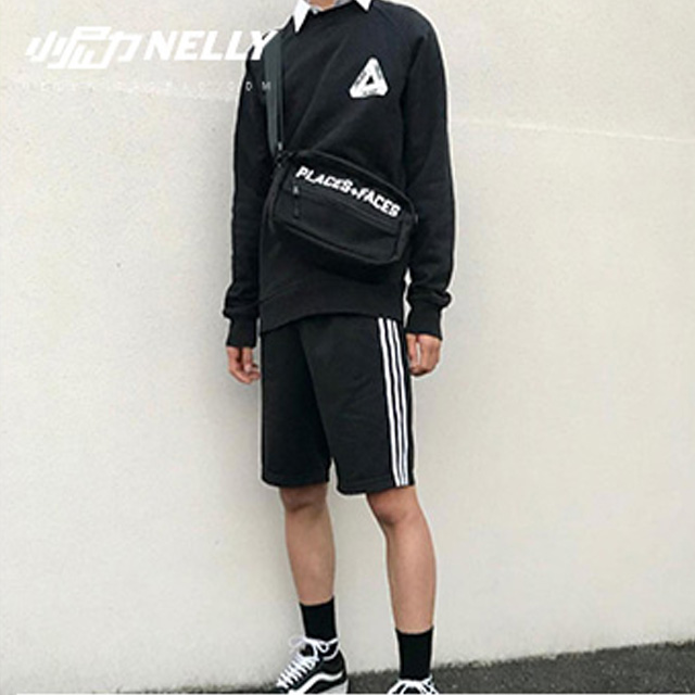 欧美高街潮人休闲裤你的男孩tt紫色杆条居家男女嘻哈慢跑裤短裤