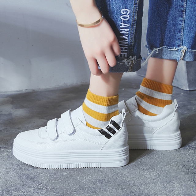 学生休闲松糕厚底板鞋